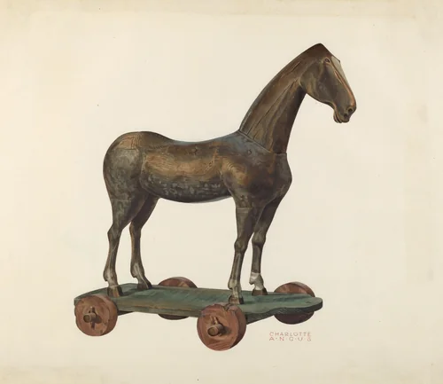 Toy Horse by Charlotte Angus, index of american design, 1935-1942