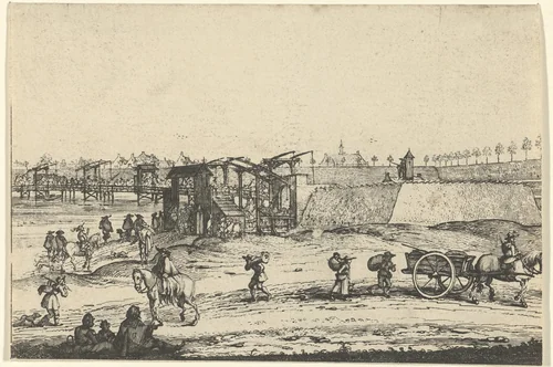 Haarlemse schutterij bezet Heusden, 1625 by Theodor Matham, print, 1625