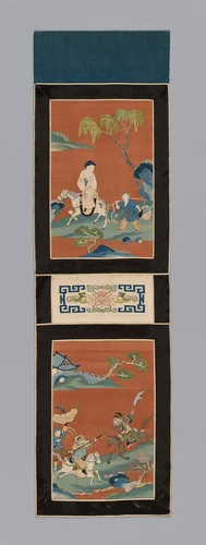 Panel (For a Screen) by China, textile, 1875-1900
