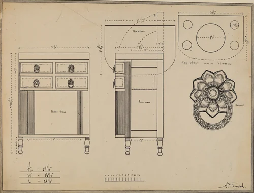 Washstand by Nicholas Gorid, index of american design, 1936