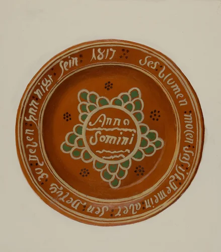 Pa. German Dish by Eugene Shellady, index of american design, 1936