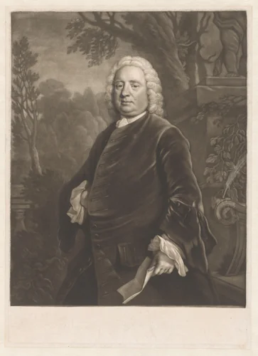 Portret van Samuel Richardson by James McArdell, print, 1747-1765