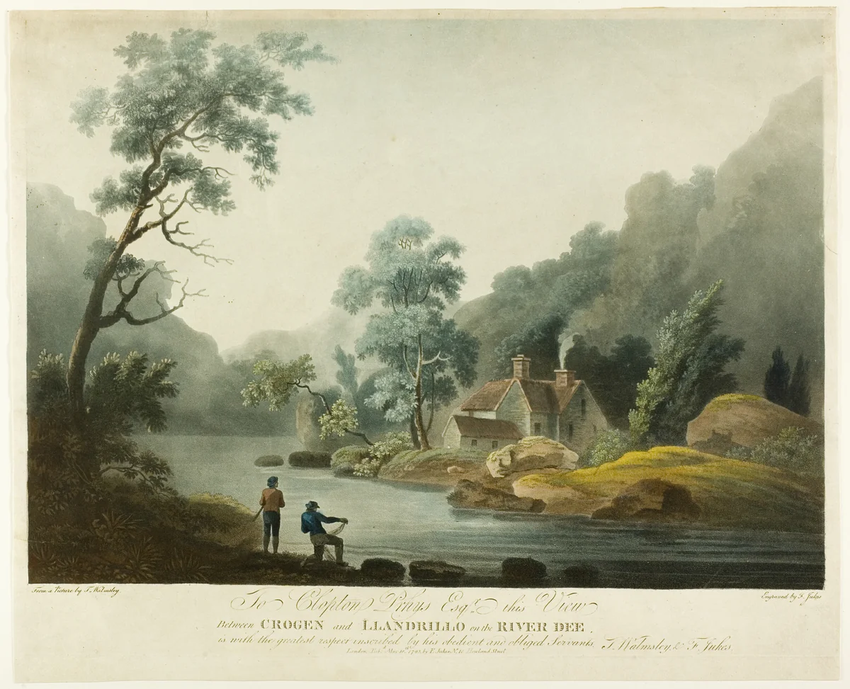 Between Crogen & Llandrillo on the R. Dee by Francis Jukes, print, 1793