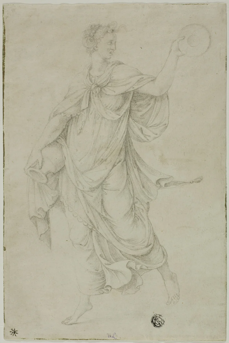 Temperance by Girolamo Sellari, drawing, 1521-1556