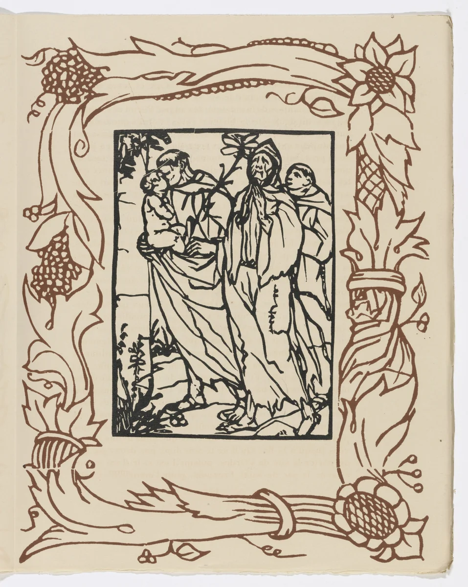 Plate (page 125) from Les Petites Fleurs de St. François (The Little Flowers of St. Francis) by Émile Bernard, illustrated book, 1928