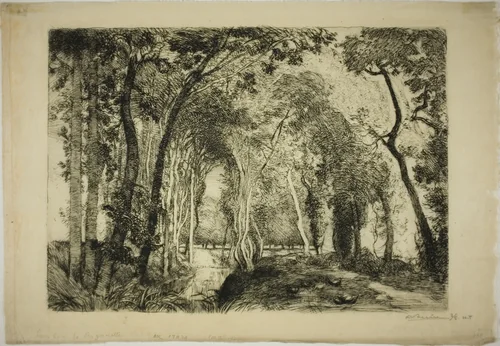 Sous Bois, à la Rigonette by Louis Auguste Lepère, print, 1911