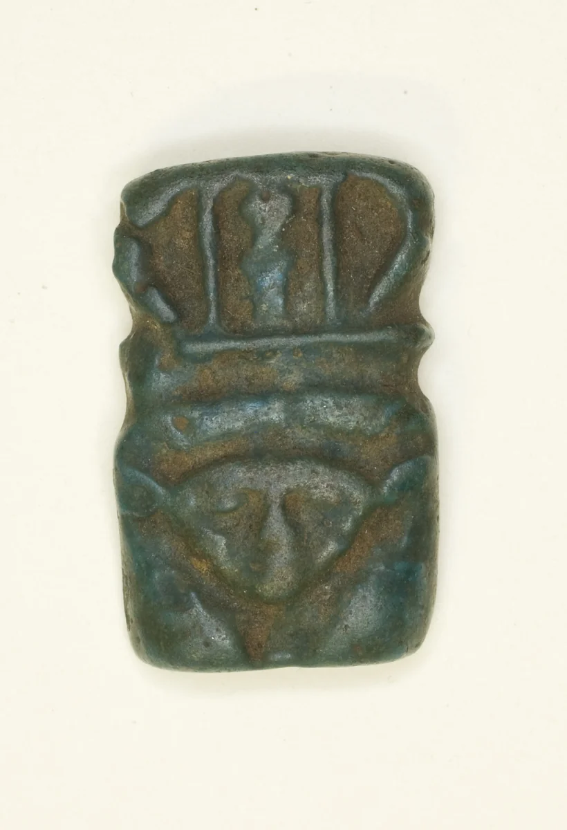 Amulet of the Head of the Goddess Hathor by Egyptian, metalwork, -30-395