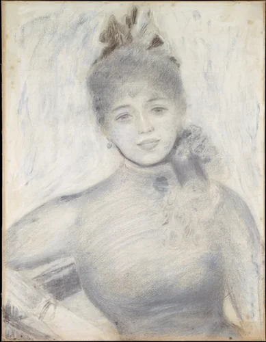 Portrait of Séverine by Auguste Renoir, drawing, 1885-1887