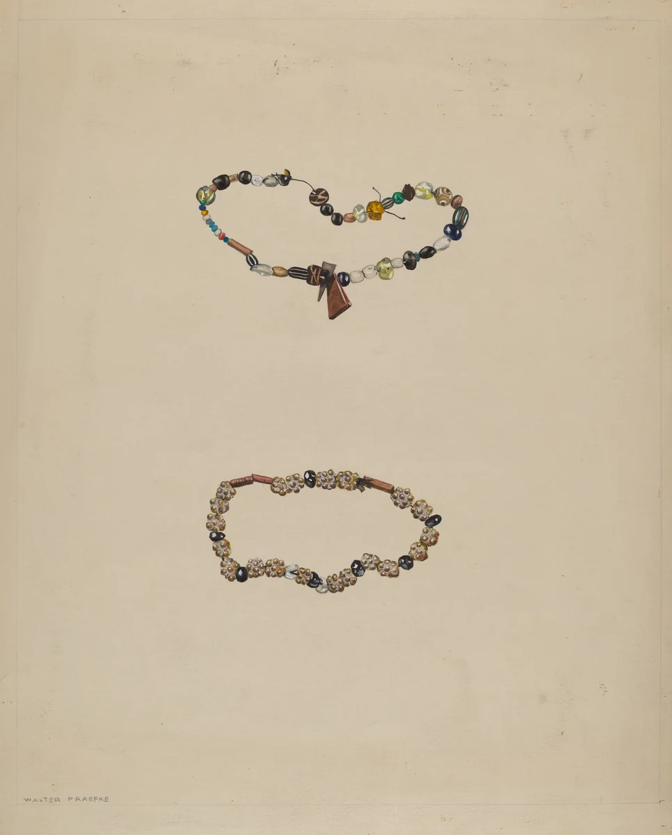 Trade Beads by Walter Praefke, index of american design, 1936