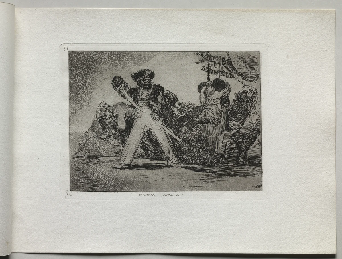Disasters of War: That's Tough by Francisco de Goya, print, 1810-1820