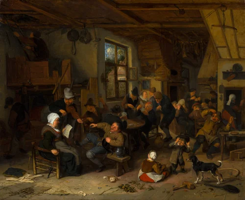 Peasant Inn by Cornelis Dusart
Adriaen van Ostade, painting, 1680