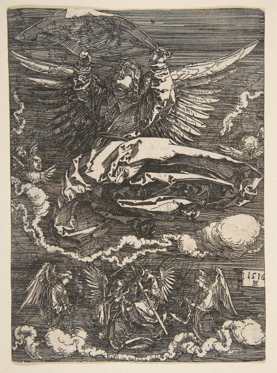 The Sudarium Held by One Angel by Albrecht Dürer, print, 1516
