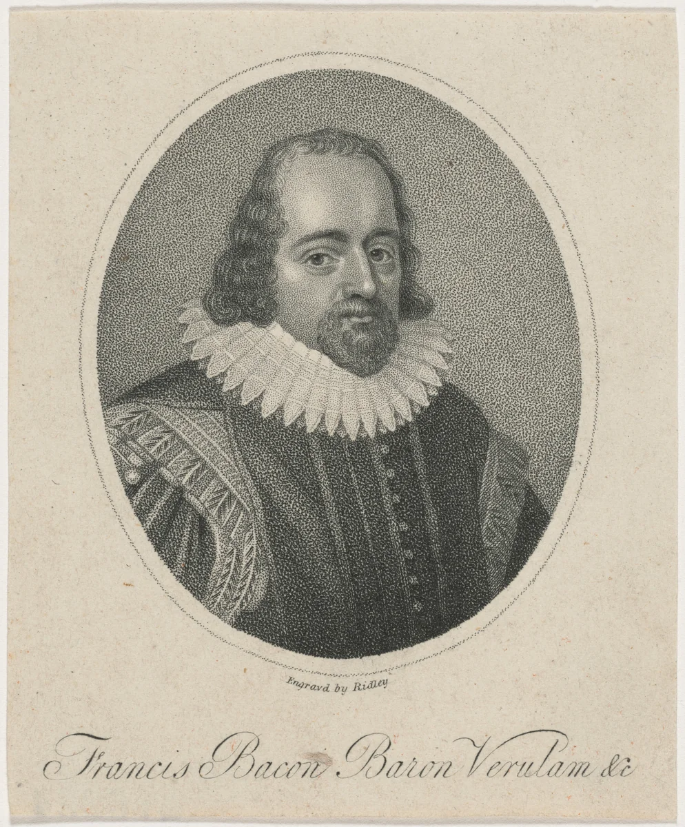 Francis Bacon, Baron Verulam by William Ridley, print, 1764-1838