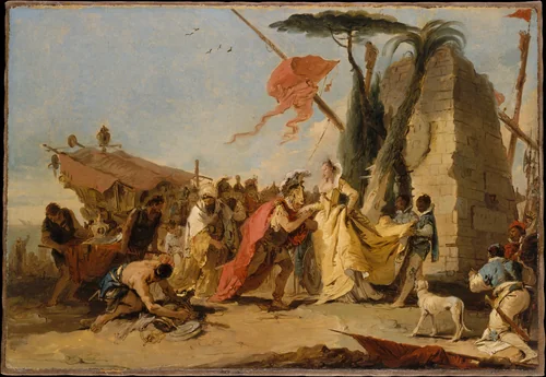 The Meeting of Antony and Cleopatra by Giovanni Battista Tiepolo, painting, 1745-1747