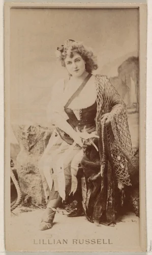 Lillian Russell, from the Actresses series (N245) issued by Kinney Brothers to promote Sweet Caporal Cigarettes by Kinney Brothers Tobacco Company, photograph, 1890