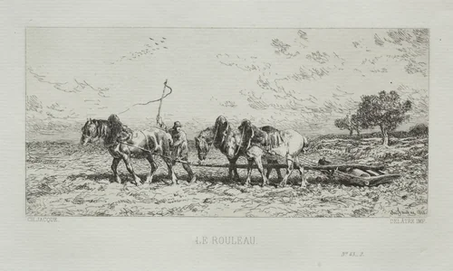 The Roller by Charles-Émile Jacque, print, 1868
