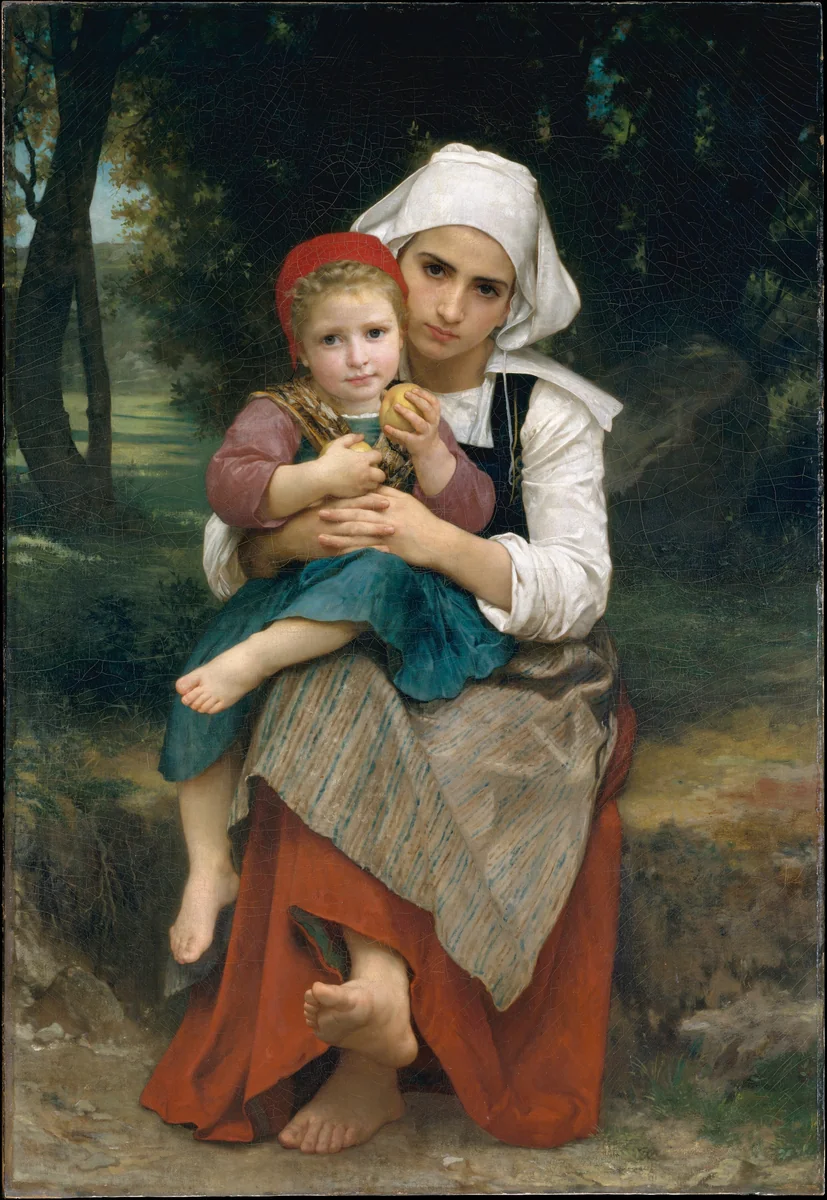 Breton Brother and Sister by William Bouguereau, painting, 1871