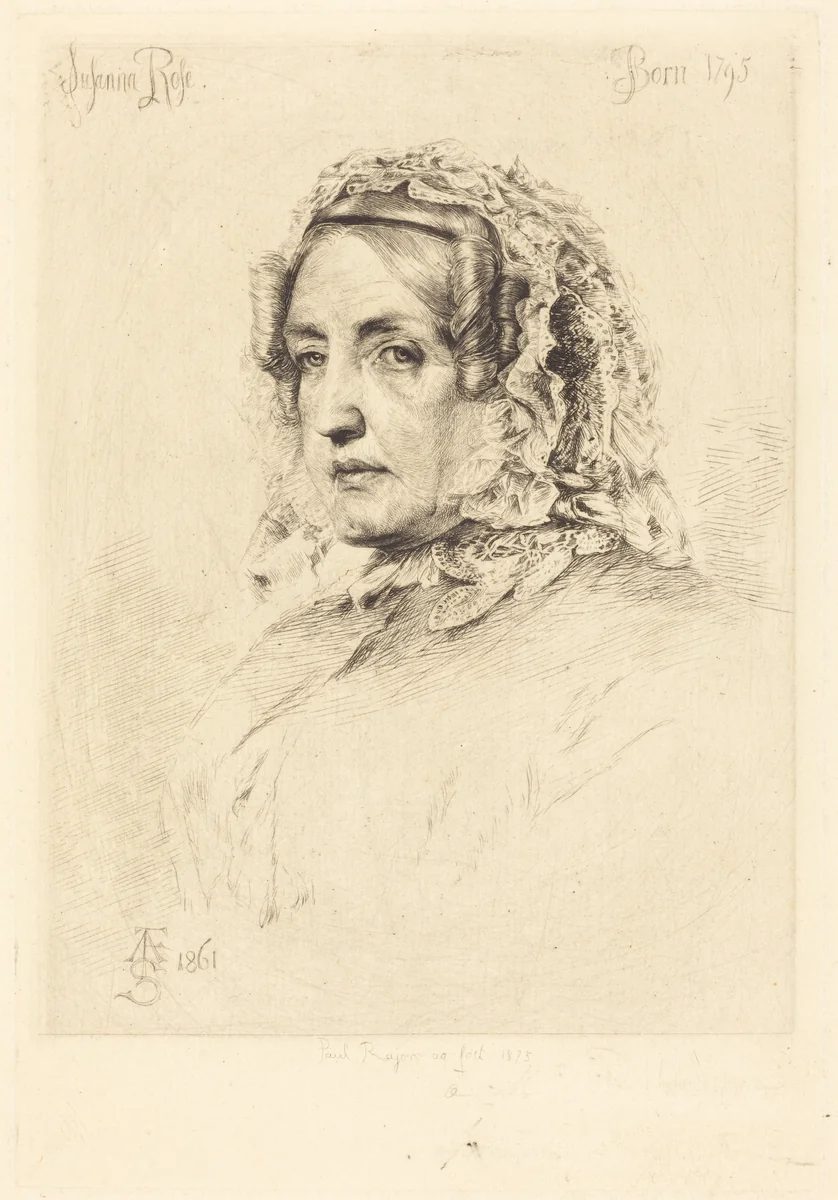 Suzanna Rose by Paul Adolphe Rajon, print, 1875