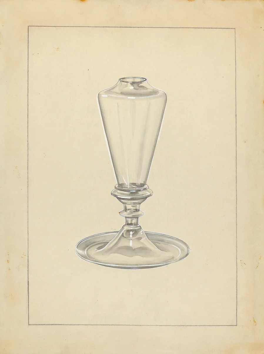 Sperm Oil Lamp by John Dana, index of american design, 1940