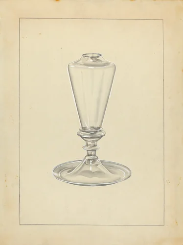 Sperm Oil Lamp by John Dana, index of american design, 1940
