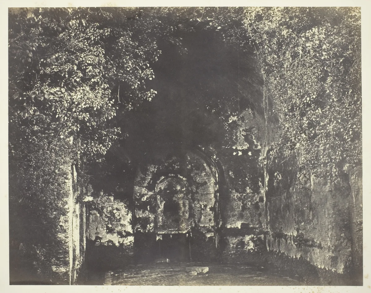 The Grotto of Egeria, Rome by Robert Macpherson, photograph, 1853-1863
