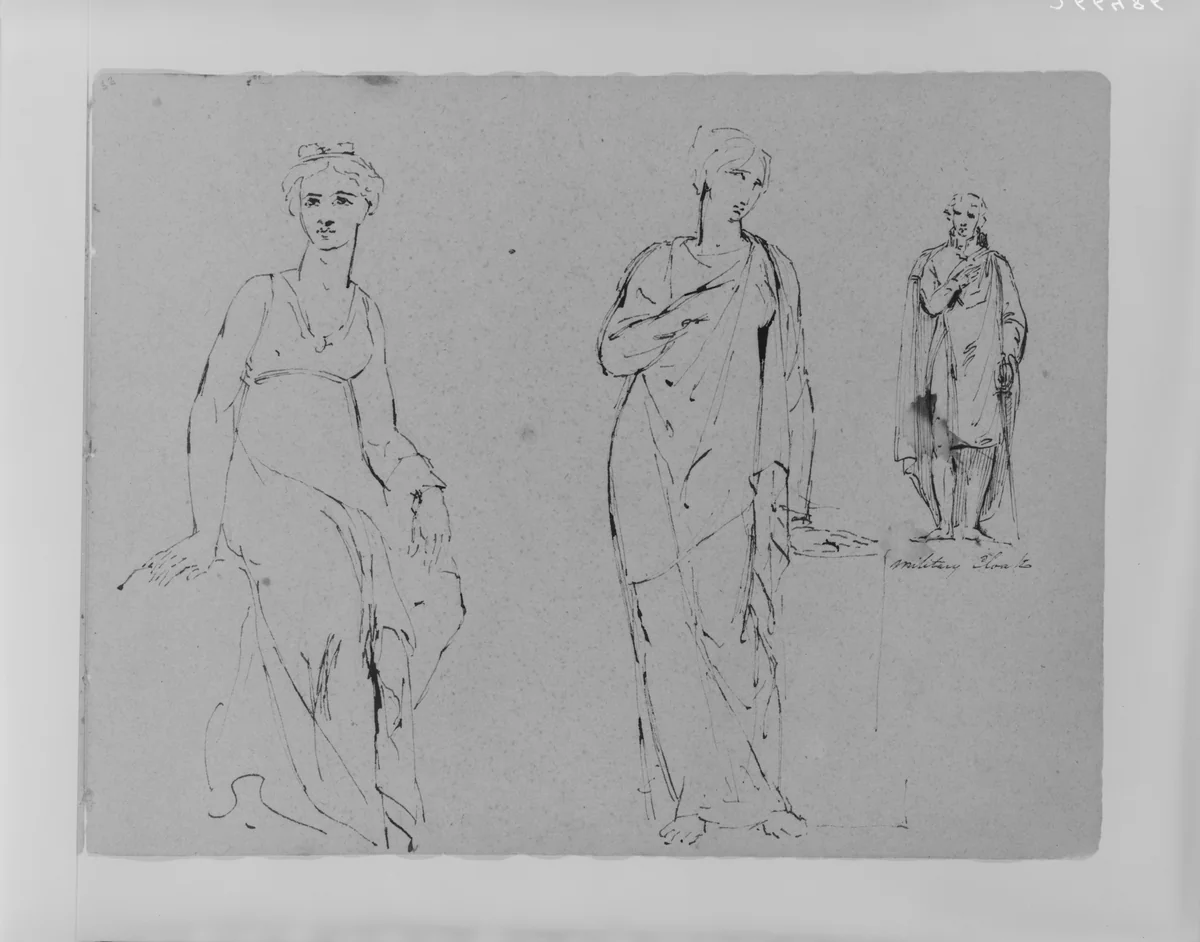 (From Sketchbook) by Thomas Sully, artwork, 1810-1820