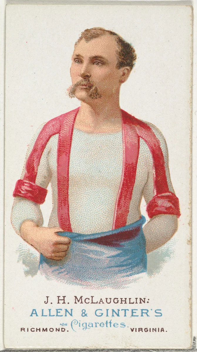 J.H. McLaughlin, Wrestler, from World's Champions, Series 1 (N28) for Allen & Ginter Cigarettes by Allen & Ginter, print, 1887