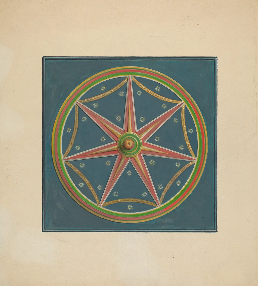 Zoar Ceiling Ornament by Fritz Boehmer, index of american design, 1938