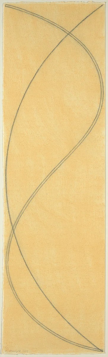 Three Column / Figure C (right panel) by Robert Mangold, drawing, 2003