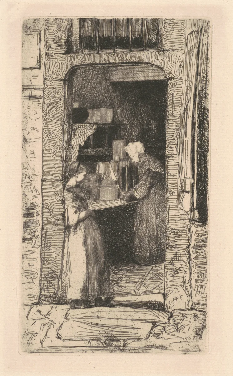 La Marchande de Moutarde by James McNeill Whistler, print, 1858