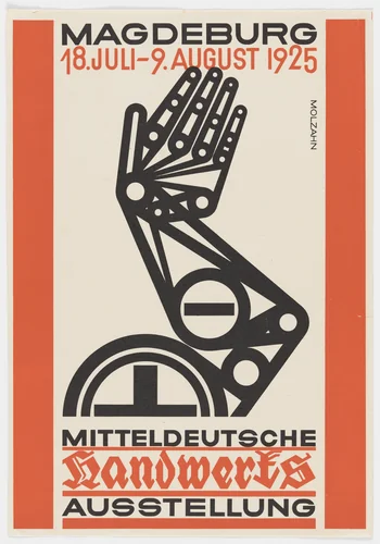 Mitteldeutsche Handwerks Ausstellung. (Middle German Handicrafts Exhibition) by Johannes Molzahn, design, 1925