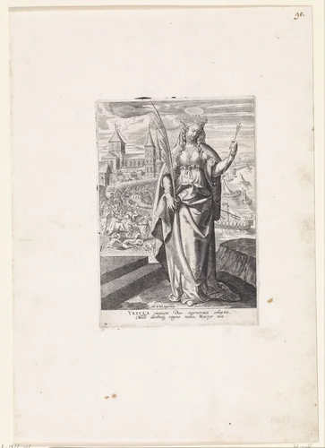 Heilige Ursula by Unknown, print, 1583-1587