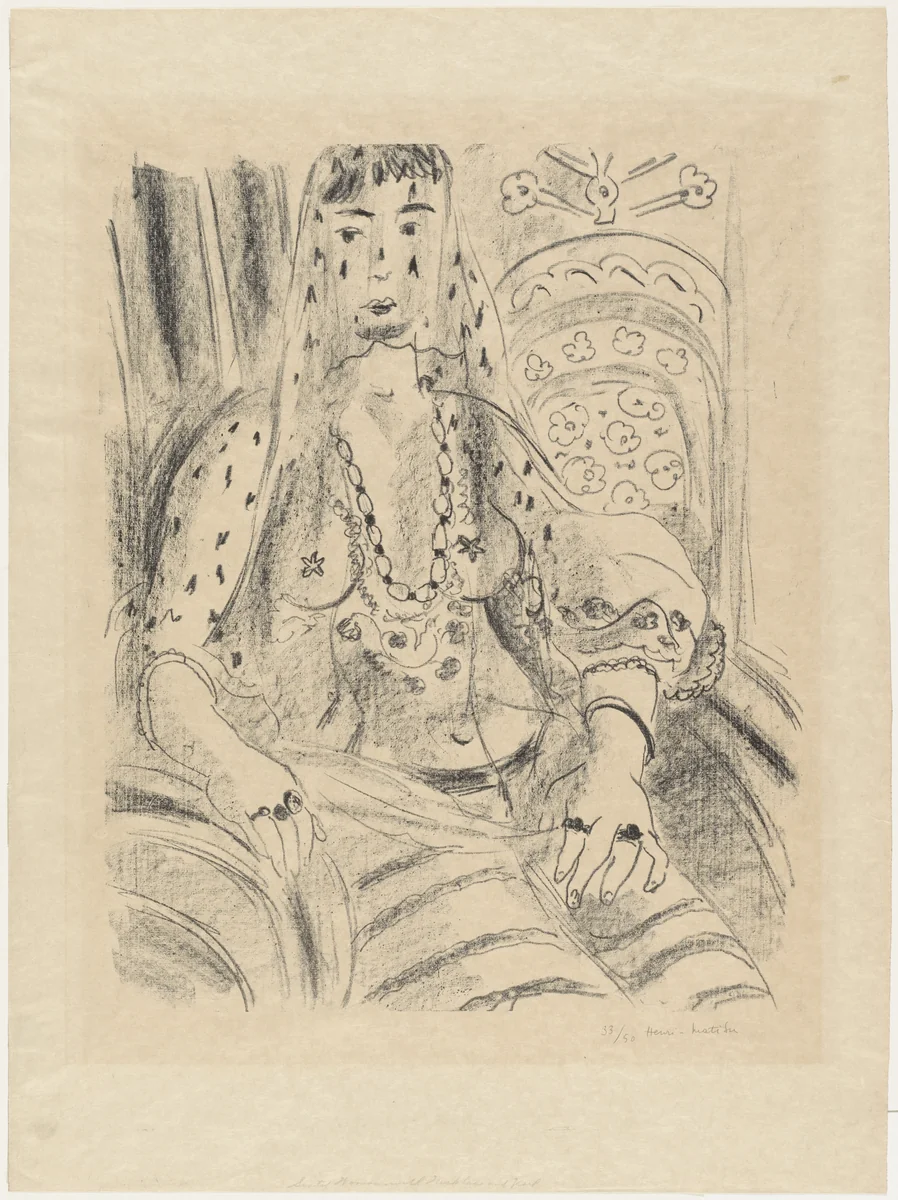 Veiled Odalisque (Odalisque voilée) by Henri Matisse, print, 1925