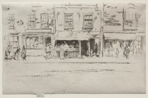 Fish Shop, Chelsea by James McNeill Whistler, print, 1886