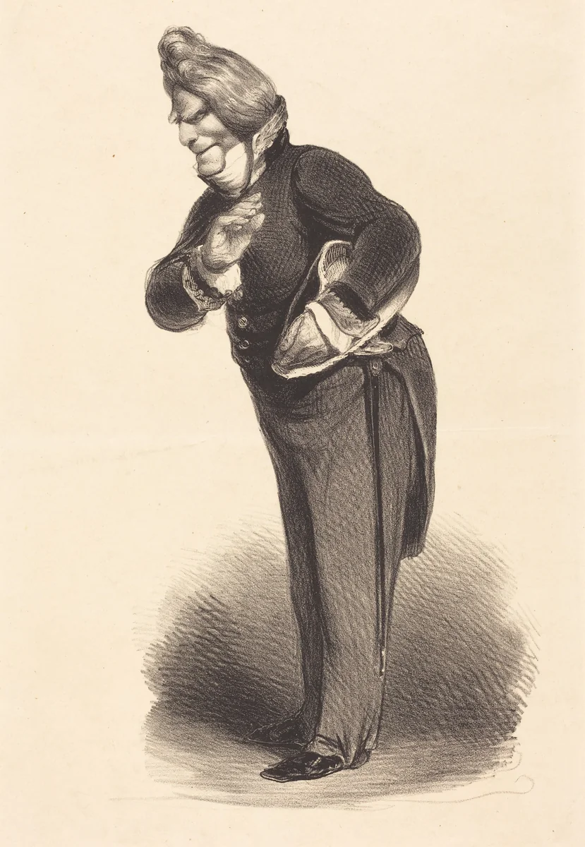 Amiral Verhuel by Honoré Daumier, print, 1835