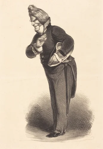 Amiral Verhuel by Honoré Daumier, print, 1835