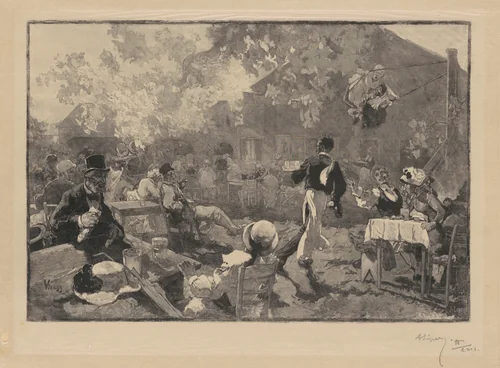 Au coq du brûyeres by Auguste Lepère; Daniel Vierge, print, 1888