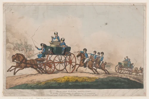 Sadlers Flying Artillery by Thomas Rowlandson, print, 1798