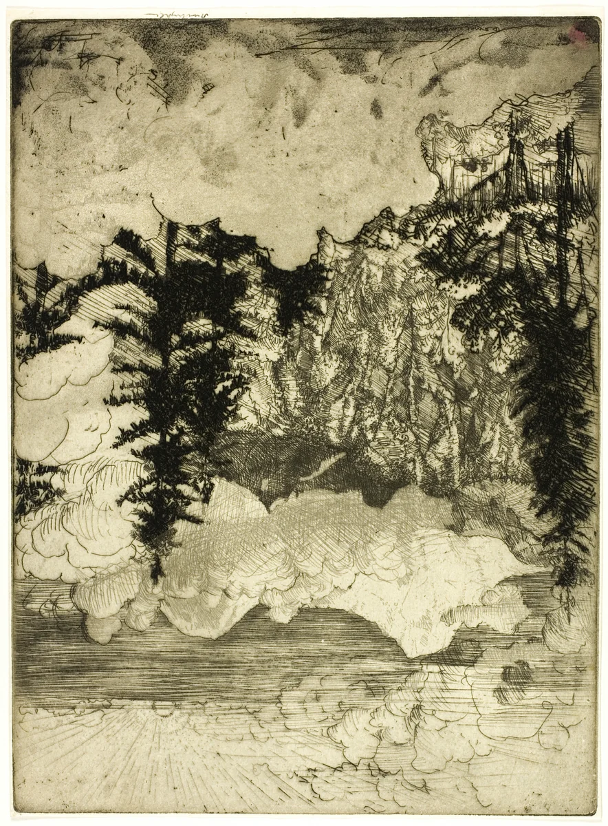 The Two Pines, Switzerland by Donald Shaw MacLaughlan, print, 1908
