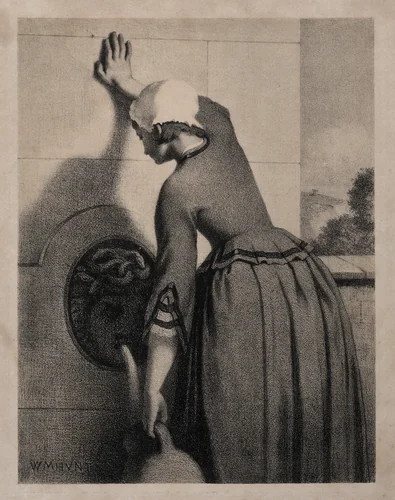 Women at a Well by William Morris Hunt, print, 1852-1862