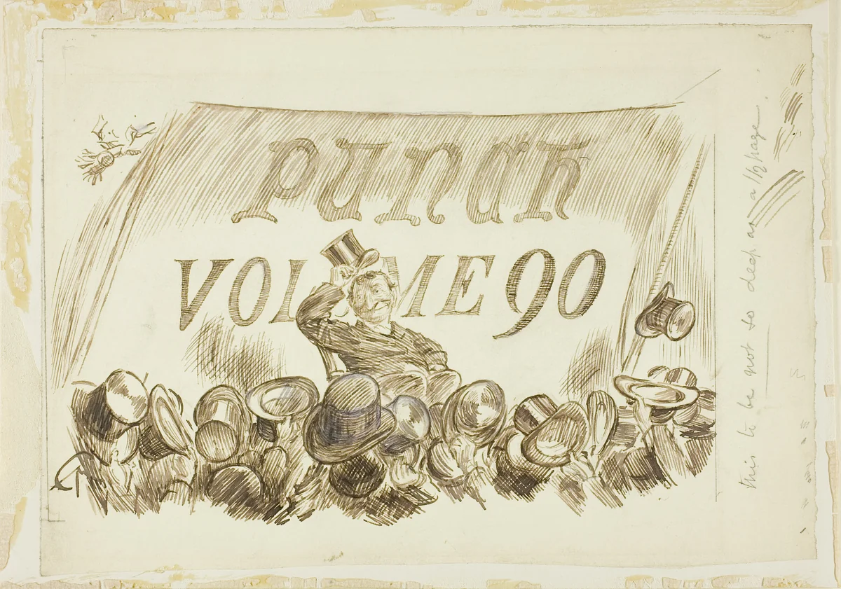 Study for Punch, Volume 90 by Charles Samuel Keene, drawing, 1886