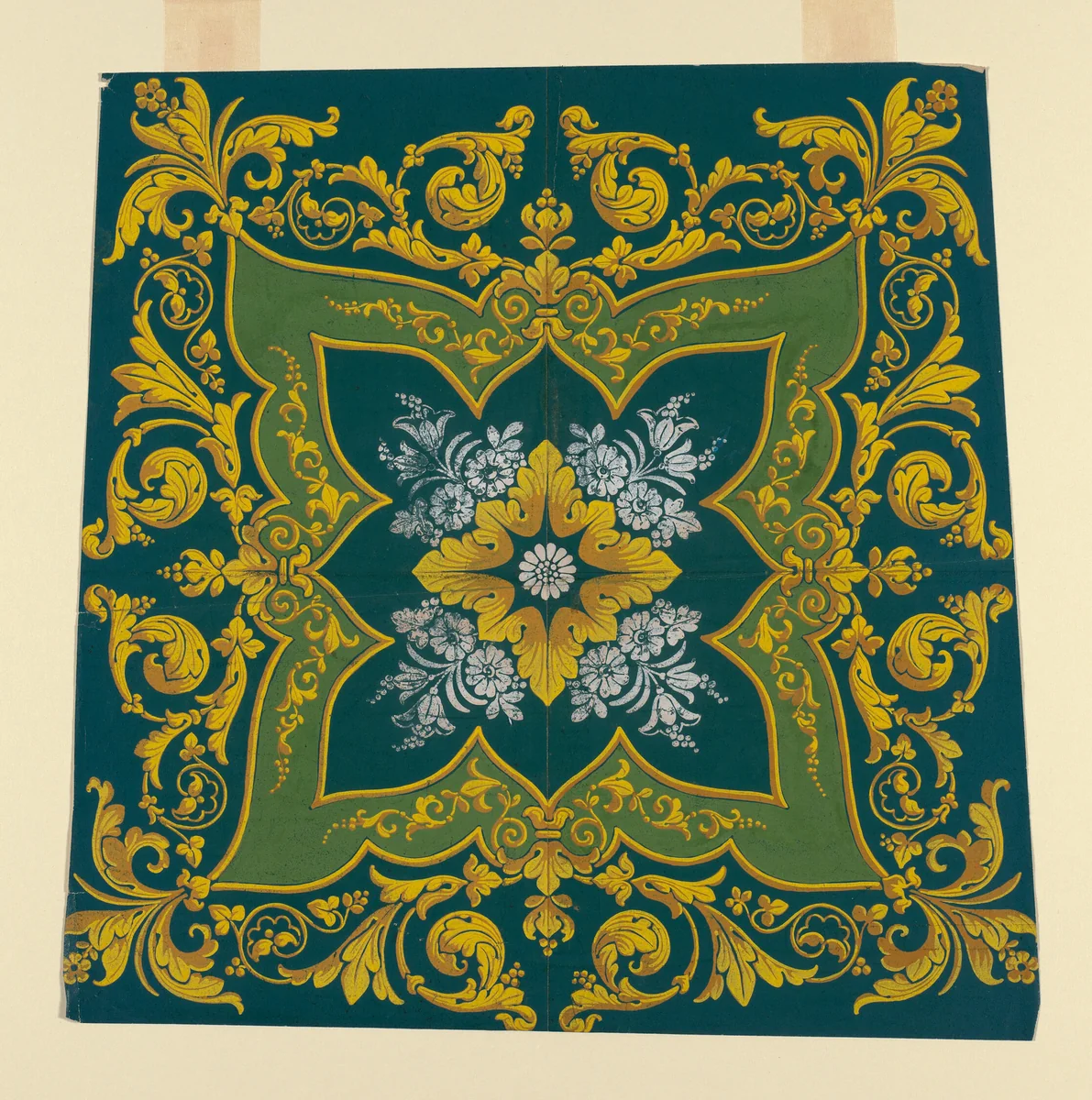 Design for a Cushion or Chair Seat Cover by France, textile, 1804-1814