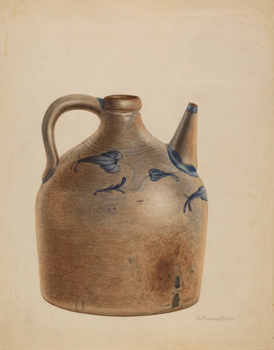Water Jug by Nicholas Amantea, index of american design, 1935-1942