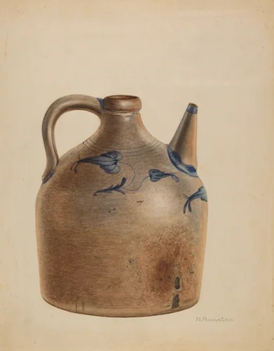 Water Jug by Nicholas Amantea, index of american design, 1935-1942