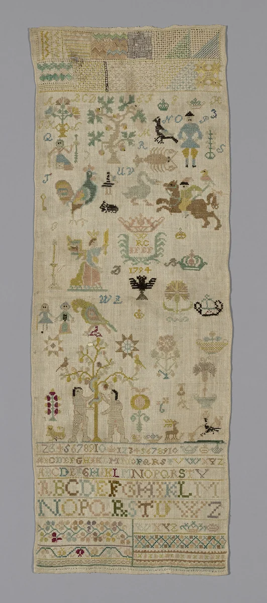 Sampler by Possibly Netherlands, textile, 1794