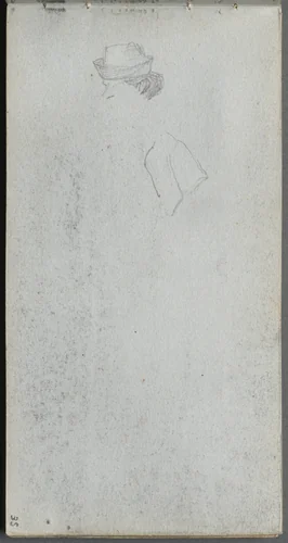 Sketchbook, page 35: Study of a Head by Ernest Meissonier, book, 1860-1869