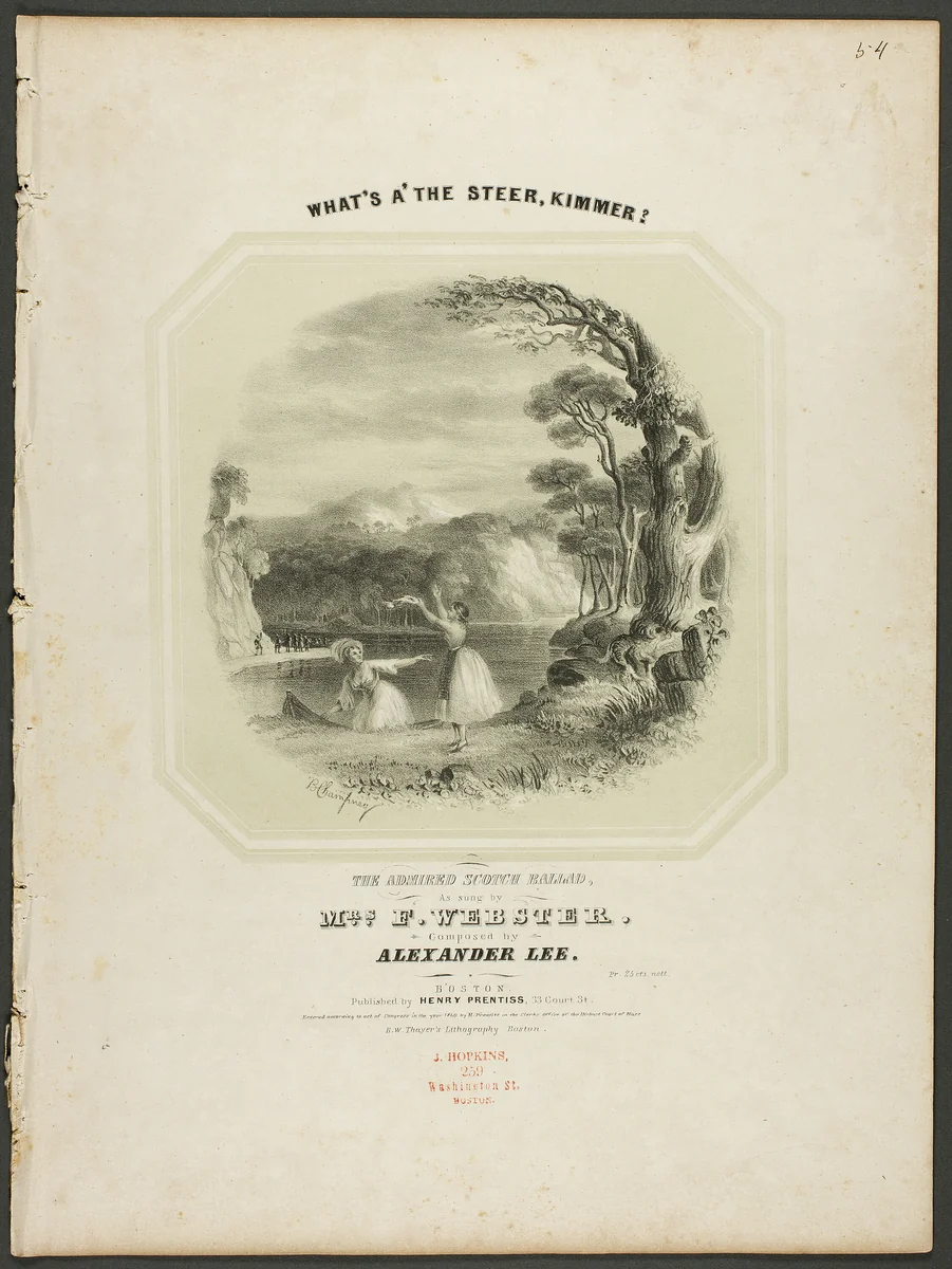 What's A' The Steer, Kimmer! by Benjamin Champney, print, 1840