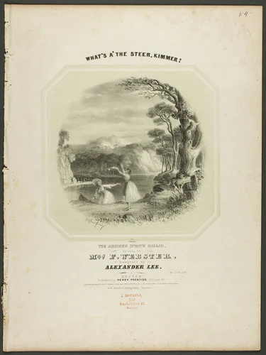 What's A' The Steer, Kimmer! by Benjamin Champney, print, 1840