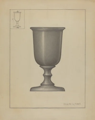 Pewter Chalice by Eugene La Foret, index of american design, 1936