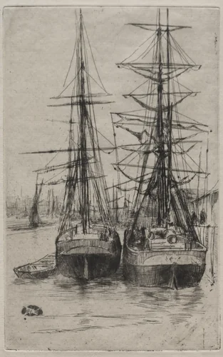 The Two Ships by James McNeill Whistler, print, 1875